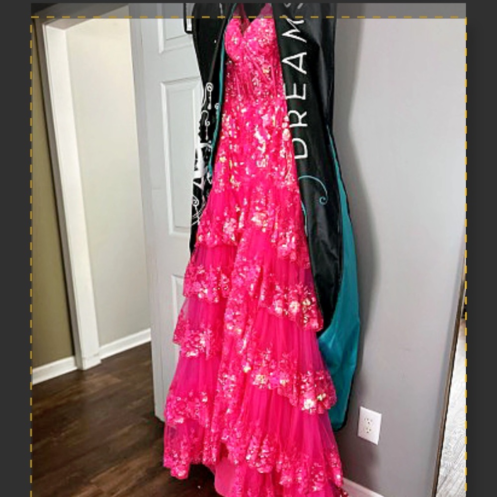 Sherri Hill Girls sz 10 Long Pink Prom, Pageant, Party or Wedding Dress